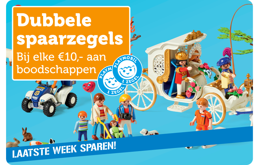 Dubbele zegels! Spaar de laatste week voor PLAYMOBIL!