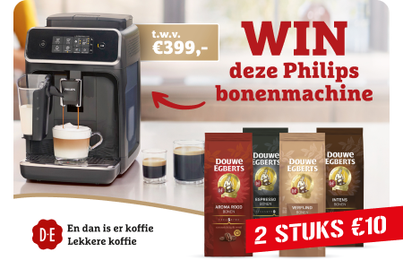 Win 1 van de 20 Philips bonenmachines