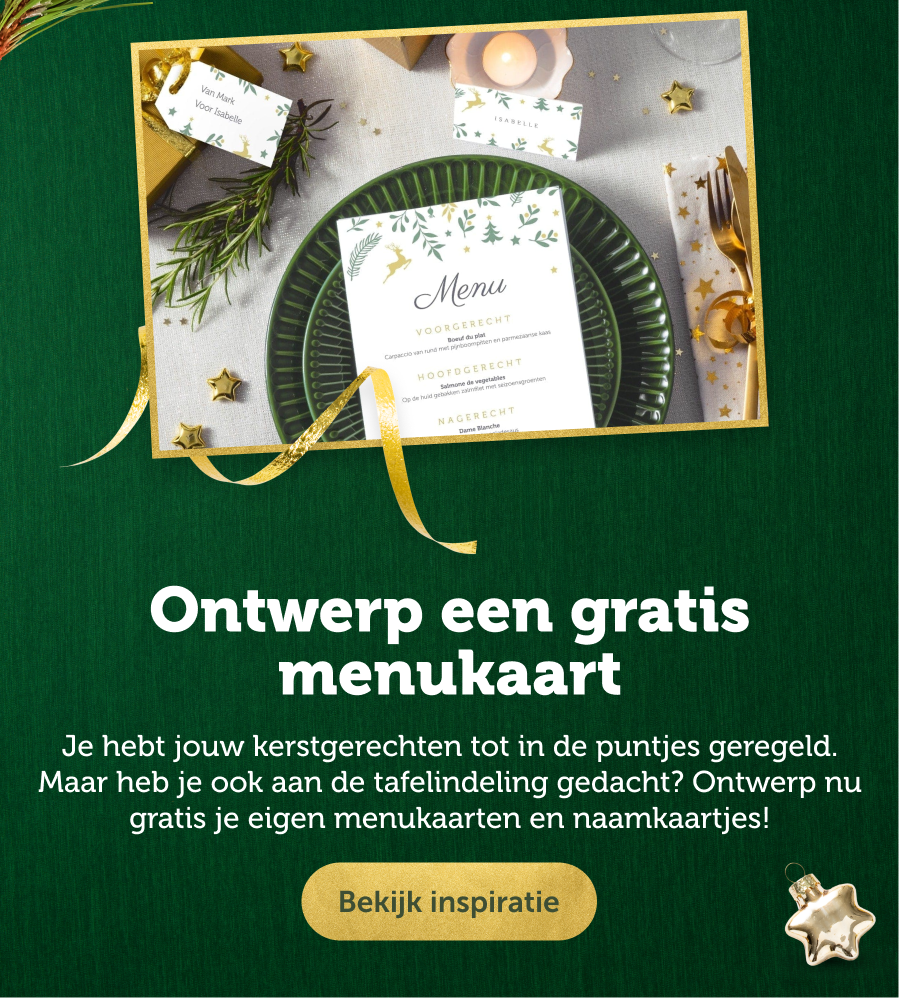 Ontwerp een gratis menukaart