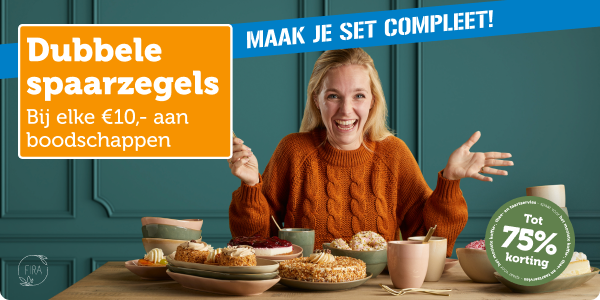 Spaar nu 2x zo snel voor Fira servies!