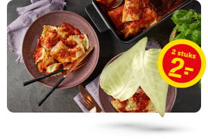 Ravioli met gevulde spitskoolrolletjes