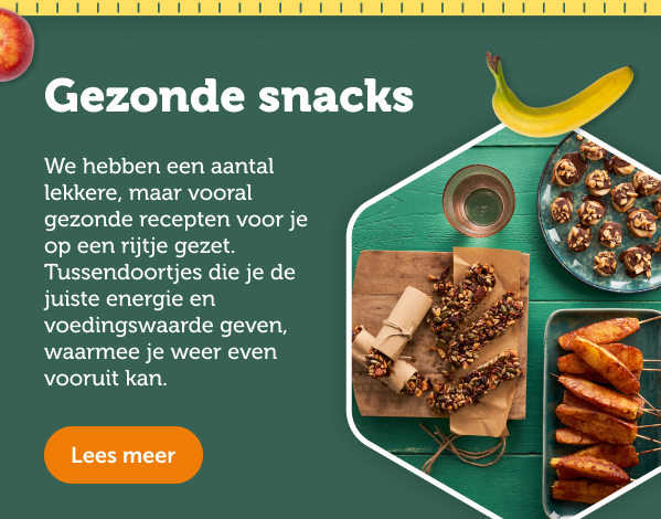 Gezonde snacks. Lees meer.