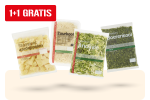 Alle gesneden stamppotgroenten en -aardappelen