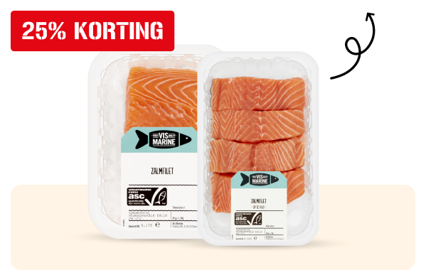 Verse zalmfilet op huid, zonder huid of vegetarische zalm