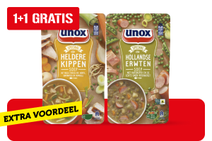 Alle Unox soep in zak