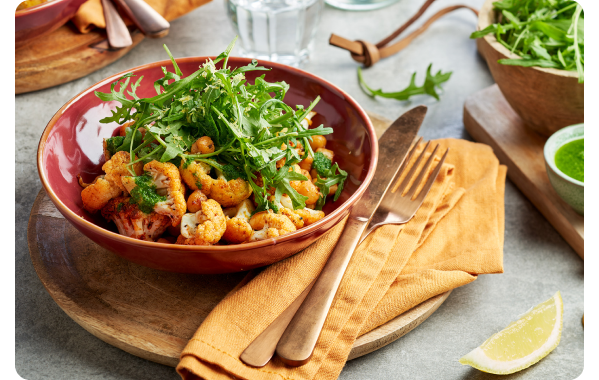 Salade van geroosterde bloemkool