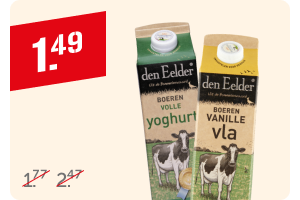 Den Eelder boerenyoghurt of -vla