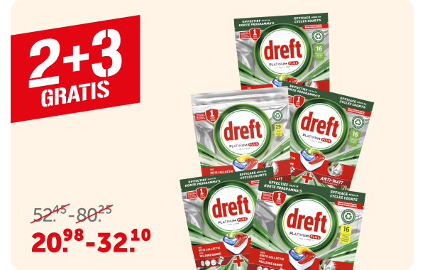 Alle Dreft platinum plus vaatwas