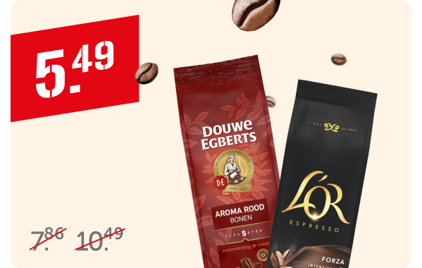 Douwe Egberts of L'Or koffiebonen