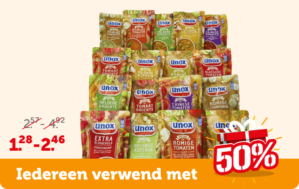 Iedereen verwend met 50% korting
