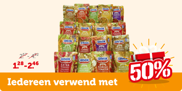 Iedereen verwend met 50% korting