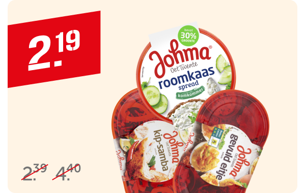 Johma salade of roomkaasspread