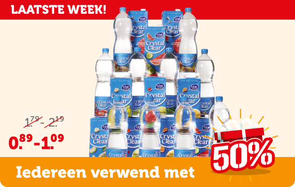 Iedereen verwend met 50% korting