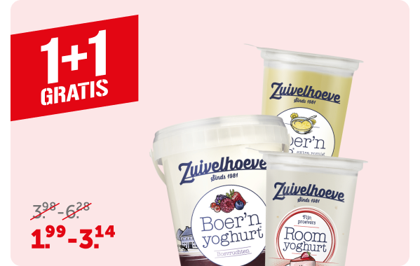 Zuivelhoeve roomyoghurt of Boer’n vla of yoghurt