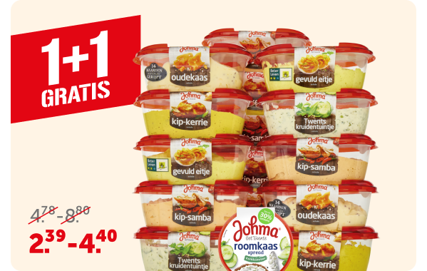 Johma roomkaasspread of brood- en toastsalades