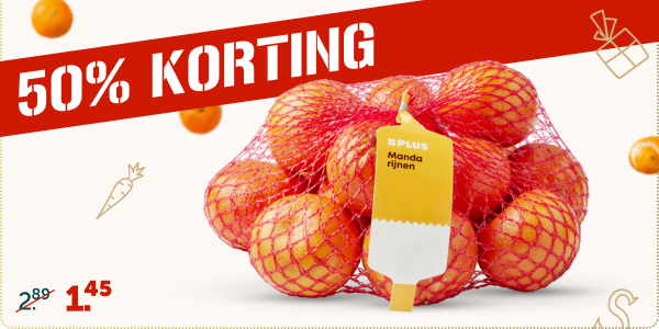 1 kilo mandarijnen, nu 50% korting!