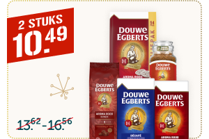 Douwe Egberts aroma rood of décafé snelfiltermaling, bonen, koffiepads of oploskoffie