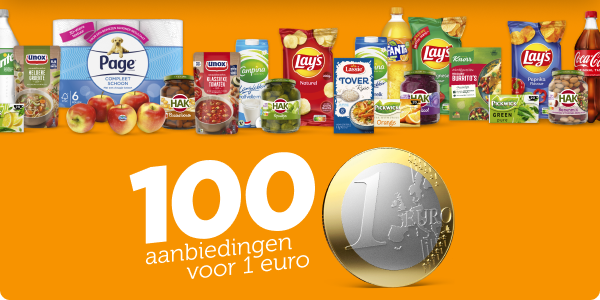 100 aanbiedingen voor 1 euro!