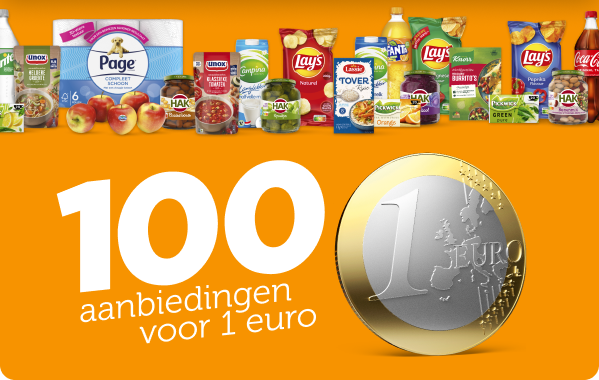 100 aanbiedingen voor 1 euro!