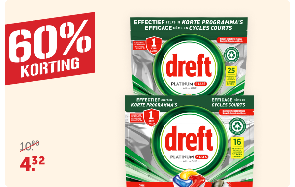Alle Dreft Platinum Plus Vaatwastabletten