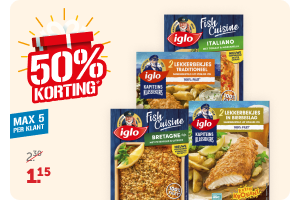 Alle Iglo Fish Cuisine, Kapiteins Klassiekers of Groente-idee