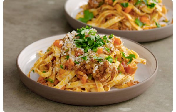 Verse pasta bolognese