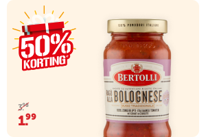 Alle Bertolli pasta- of pizzasaus of pesto