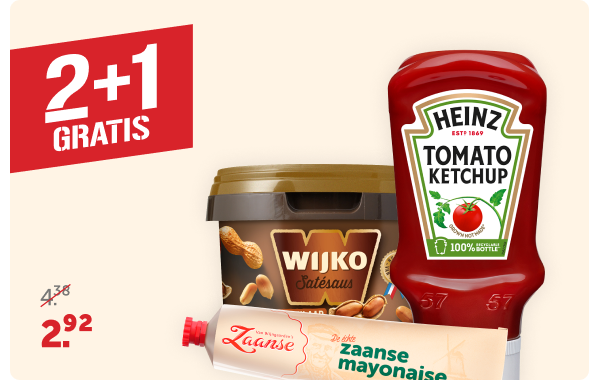 Alle Zaanse Mayonaise of ketchup, Wijko Satésaus of Heinz Ketchup