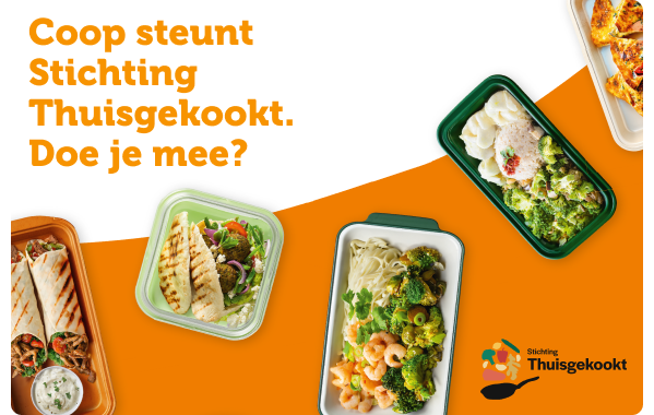 Coop steunt Stichting Thuisgekookt. Doe je mee?