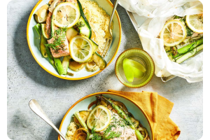 De Franse keuken: Zalm en papillotte met lentegroenten