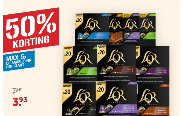 L’Or Koffiecapsules | 50% korting