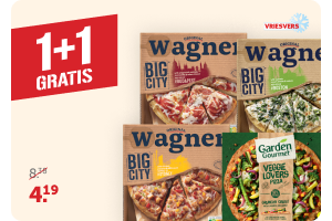 Wagner Big City en Garden Gourmet pizza's | 1 + 1 gratis