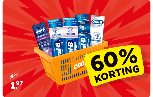 Alle Oral-B Tandpasta | 60% korting op alle varianten