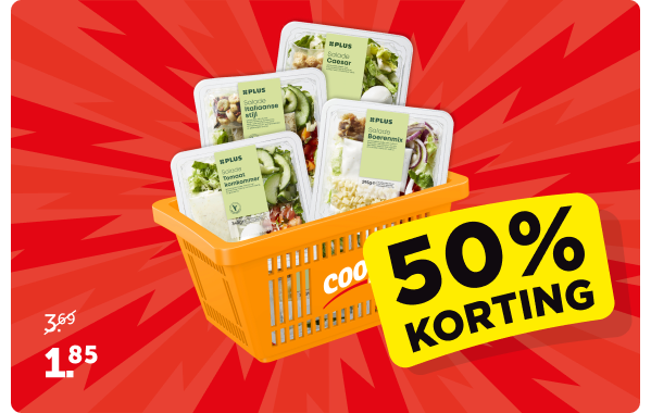 Alle PLUS salades | 50% korting