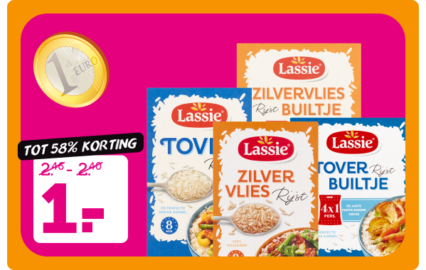 Lassie Tover- of zilvervliesrijst | Tot 58% korting