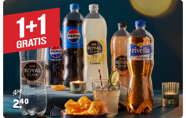 Pepsi, Rivella of Royal Club | 1 + 1 gratis