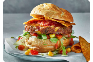 Mexicaanse burger met salsa