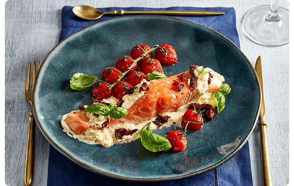 Zalmfilet met mascarpone en zongedroogde tomaat 🐟🍅