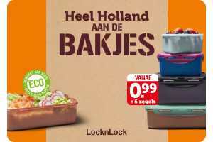 Heel Holland aan de bakjes | Spaar nu voor vershoudbakjes van 100% gerecycled plastic | LocknLock