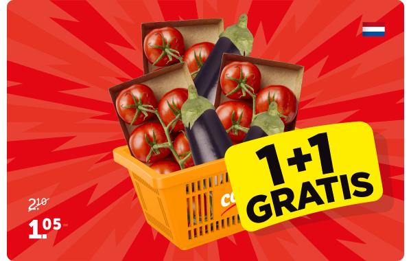 PLUS Nederlandse trostomaten of aubergine