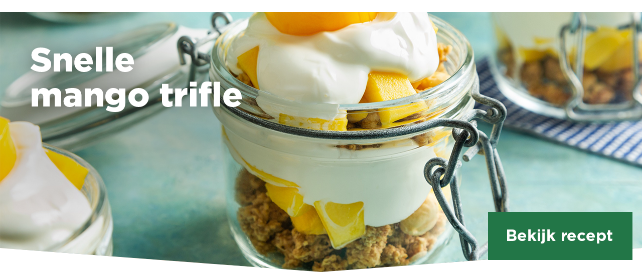Snelle mango trifle | Bekijk recept