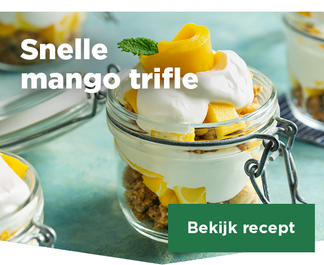 Snelle mango trifle | Bekijk recept