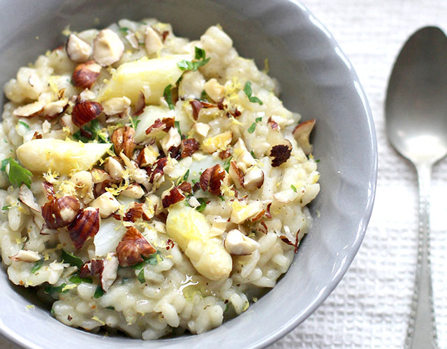 Risotto met witte asperges