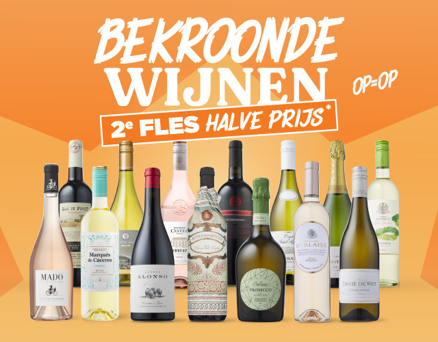 Bekroonde wijnen 2e halve prijs