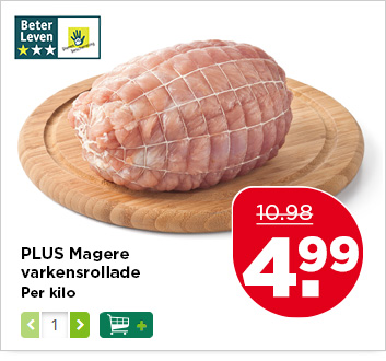 PLUS Magere varkensrollade