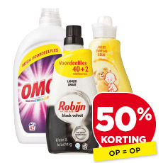Omo of Robijn wasmiddel of wasverzachter grootverpakking