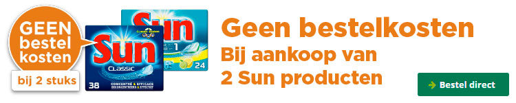 Geen bestelkosten bij aankoop van 2 Sun producten | Bestel direct