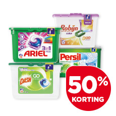 Ariel, Dash, Persil of Robijn Wasmiddel