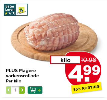 PLUS Magere varkensrollade