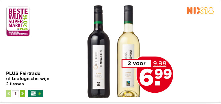 PLUS Fairtrade of biologische wijn PLUS Fairtrade of biologische wijn